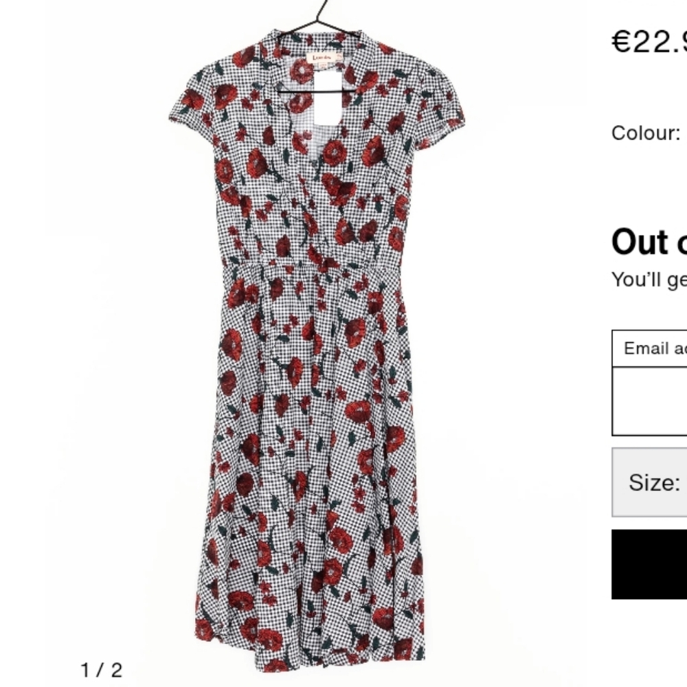 Modcloth Pink and Red Wrap Sundress